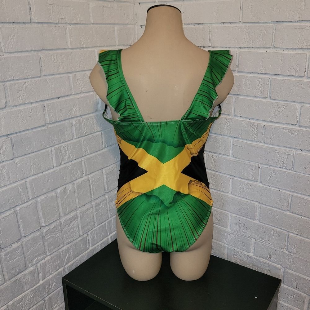 Jamaican Flag One-Piece Swimsuit - Nwot Size Large - Picture 2 of 5